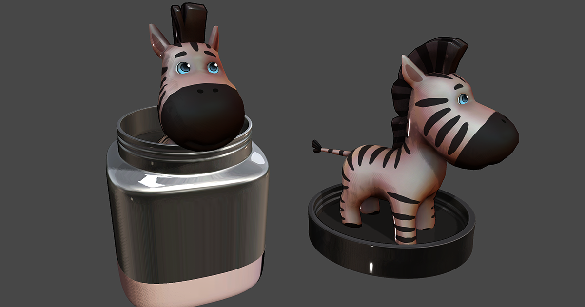 1UP Cartoon - Zebra | 3D Animals | Unity Asset Store