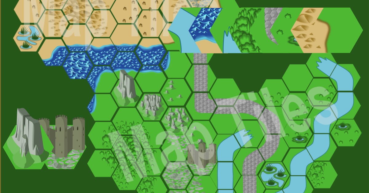 Hexagon Tiles for RPG games 2D Environments Unity Asset Store