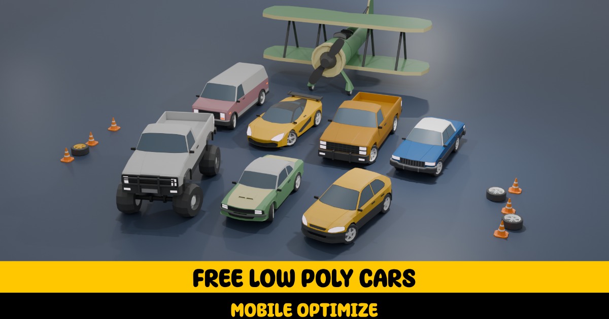 Mobile Optimize-Free Low Poly Cars | 3D Vehicles | Unity Asset Store