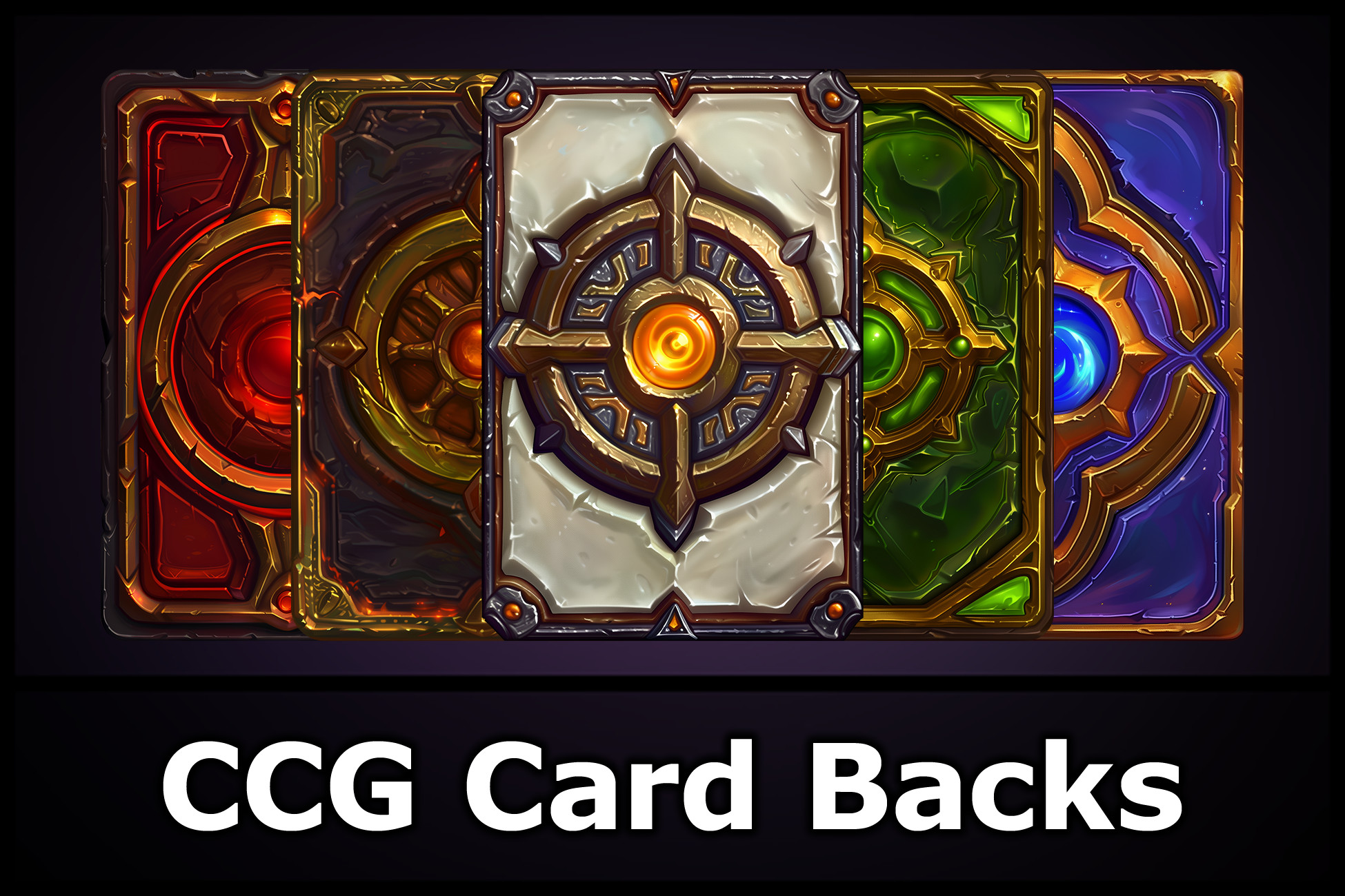 Collectable Card Back CCG Card Backs | 2D GUI | Unity Asset Store