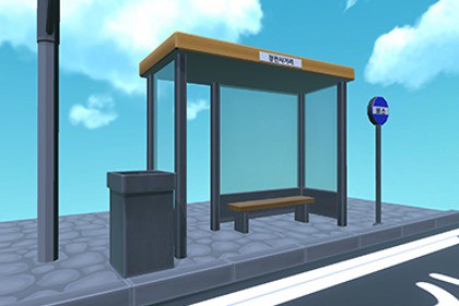 MAR-Lowpoly Street Bus Stop