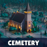 Cemetery - Low Poly 3D Model Pack