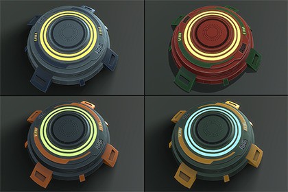 Sci-fi Jumpad Orbit Platform