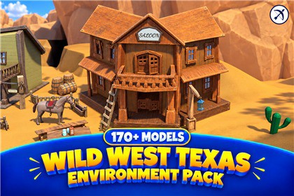 Wild West Texas - Stylized Town Environment