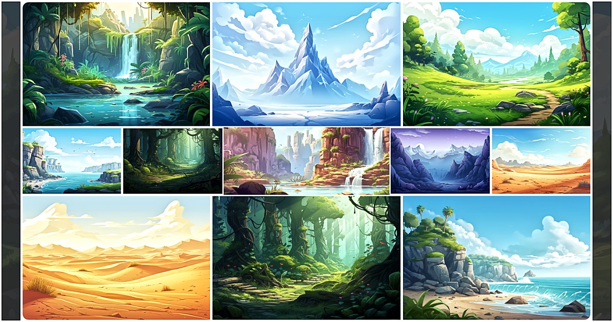 BACKGROUND - Stylized Nature 1 | 2D Environments | Unity Asset Store