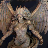 10 Dark Fantasy Angel Statues - Megapack with Color Options