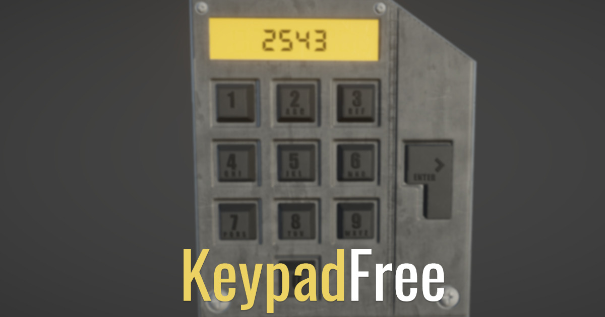 Keypad FREE | 3D Electronics | Unity Asset Store