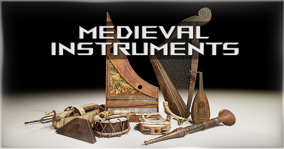 Medieval Musical Instruments (Medieval Props Pack) | 3D Props | Unity ...