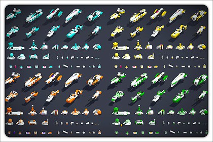 190+ 3D Space Game Asset Ultimate Pack Low Poly
