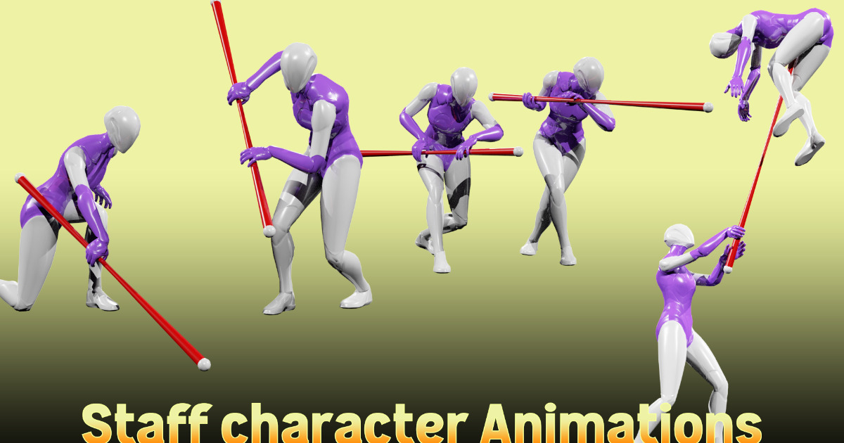 Staff Warrior Animation Pack | 3D Animations | Unity Asset Store