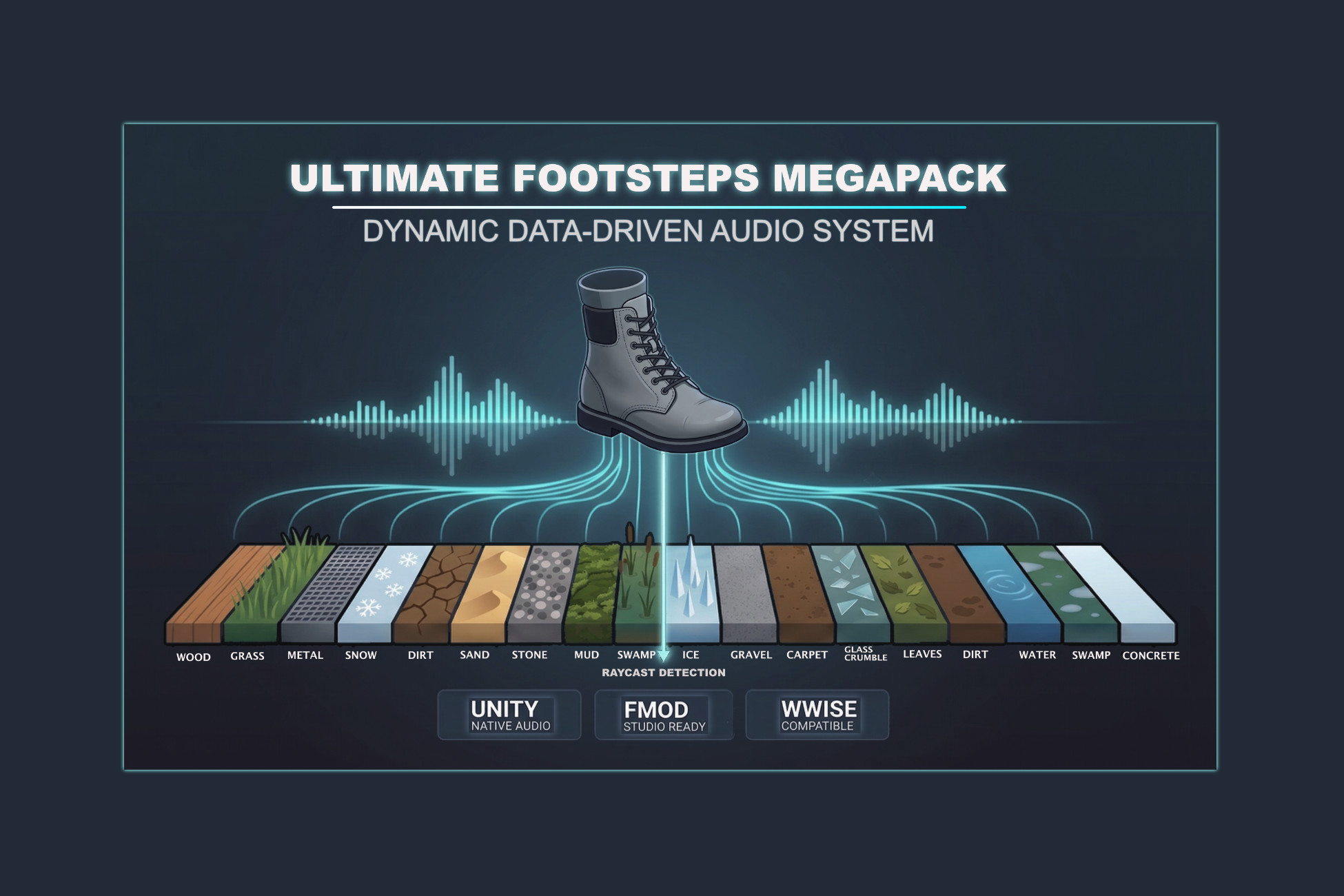 Unity Custom Footsteps Ultimate Footsteps MegaPack | Foley Sound FX | Unity Asset Store