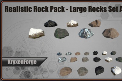 Realistic Rock Pack - Large Rocks Set A