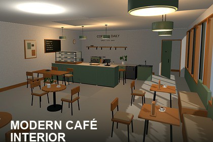 Modern Cafe Interior Kit