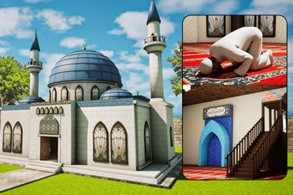 Mosque – Realistic Interior & Exterior