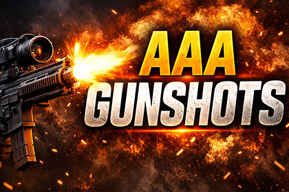 Professional Gunshots – AAA Weapon Sound Effects (105 Gunshot SFX)