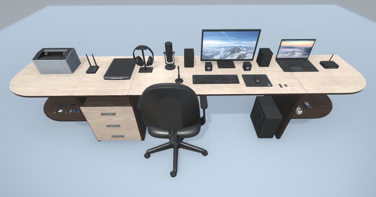 Computer Set | 3D Electronics | Unity Asset Store