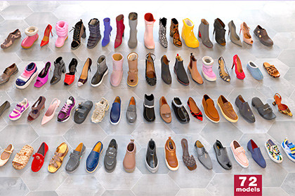 Ultimate Shoe Pack (72 Footwear Low-poly 3D models)