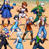 Pixel Characters with Expressions + Battle Images