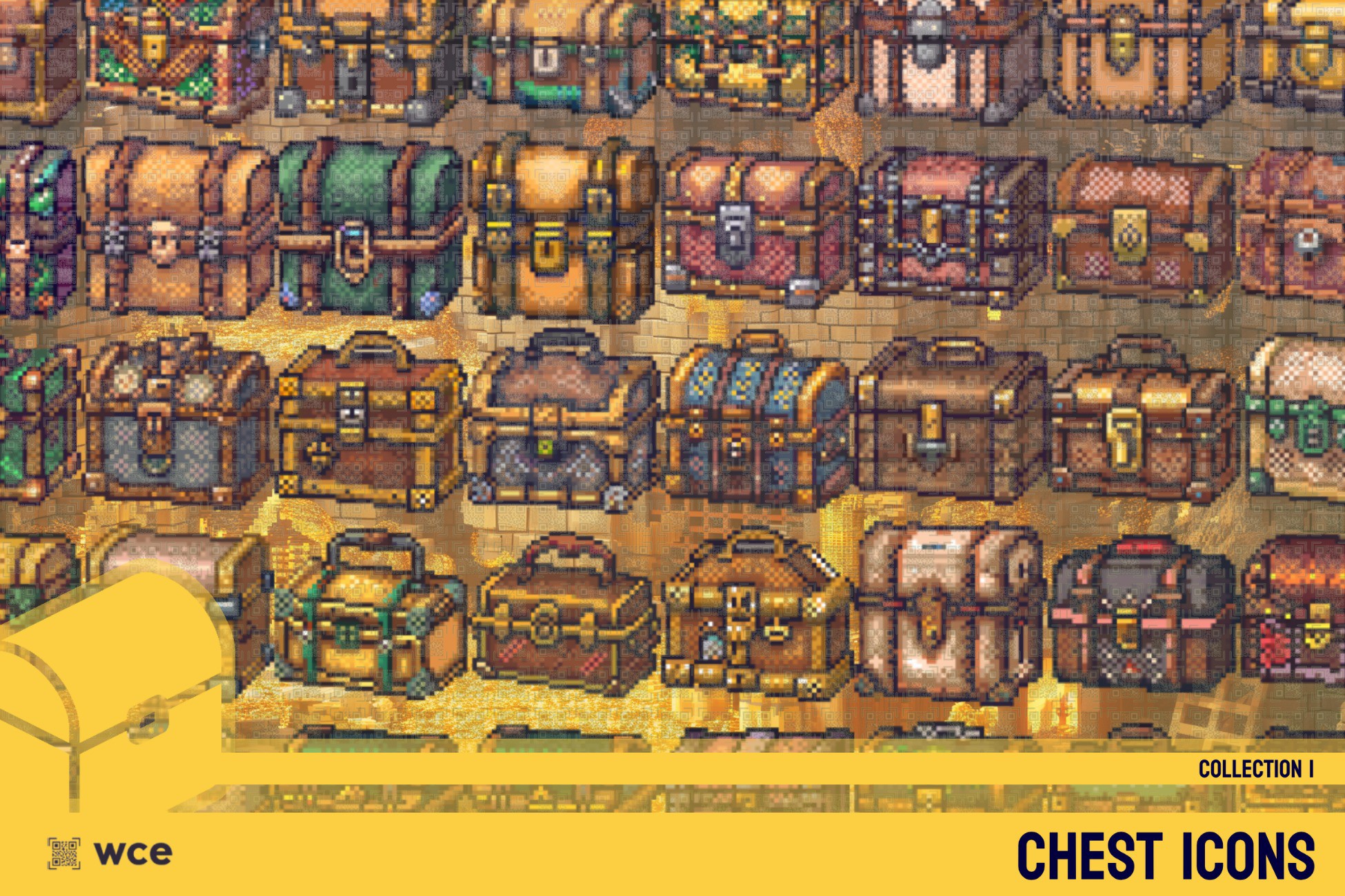 Chest Icons - Collection 1 - 2D Pixel Loot and Treasure Resources ...