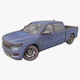 Pickup Truck 03 Blue Dusty URP HDRP Textures