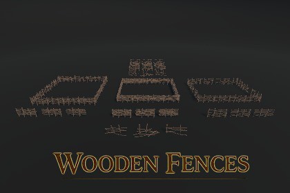 Medieval Wooden Fence Mini Set V1