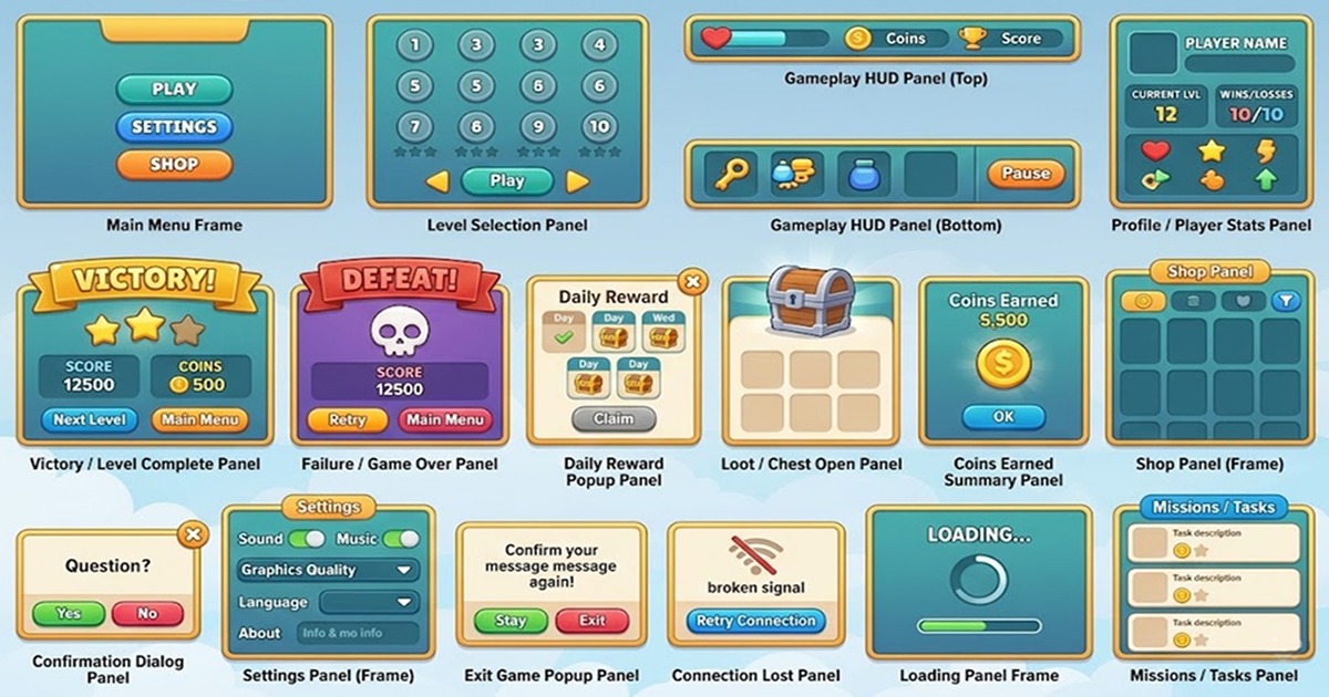 Hyper Casual UI Pack