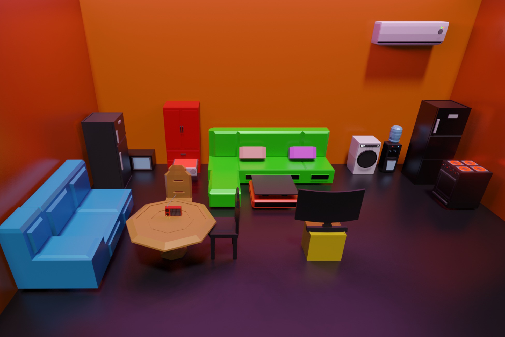 Low Poly Home Equipment/Props | 3D Interior | Unity Asset Store
