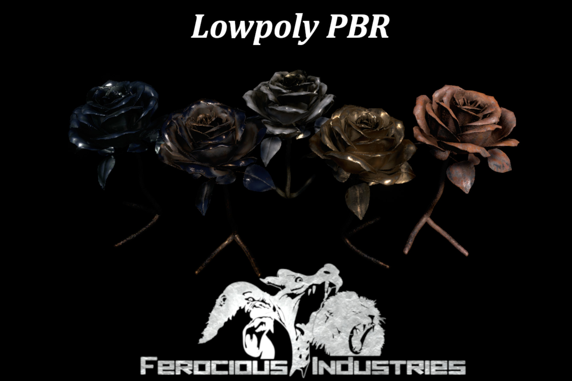 PBR Iron Roses | 3D Props | Unity Asset Store