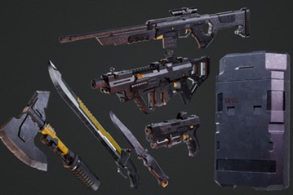 Sci-fi Weapons - Complete Bundle (Rigged & Animated)