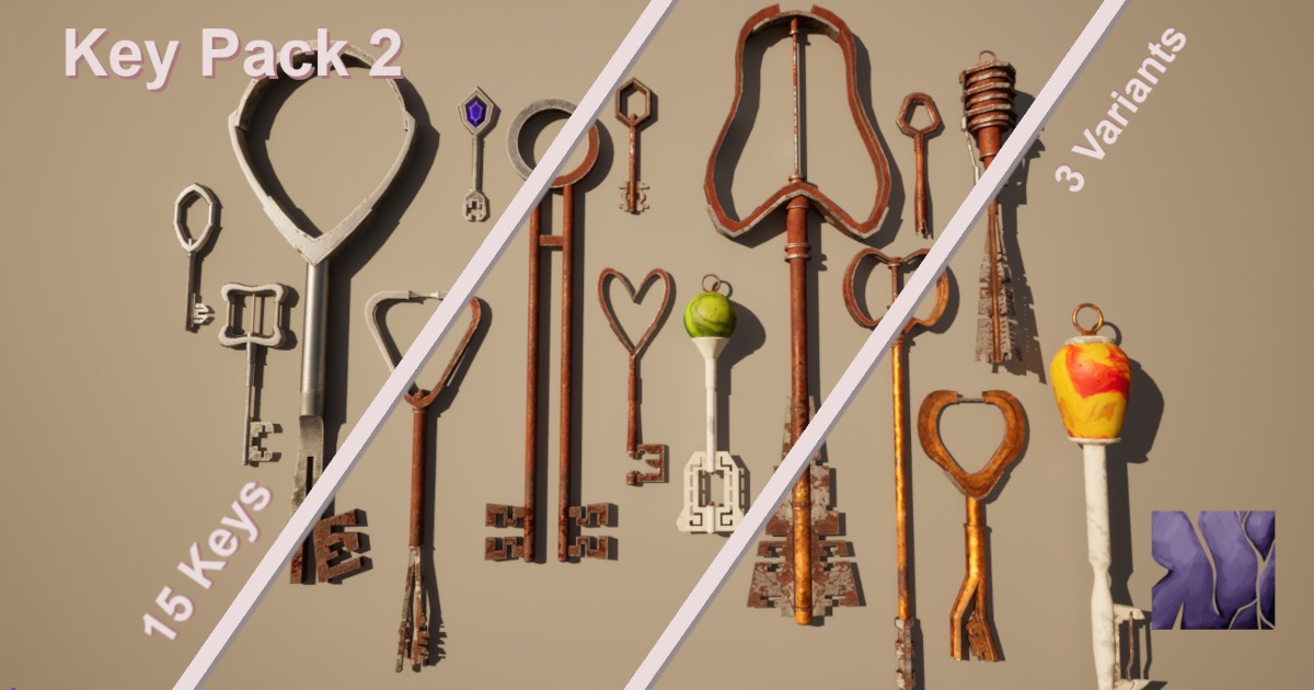 Key Pack - 2 | 3D Props | Unity Asset Store