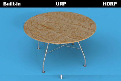 Retro Round Wood Table Metal Legs 3d