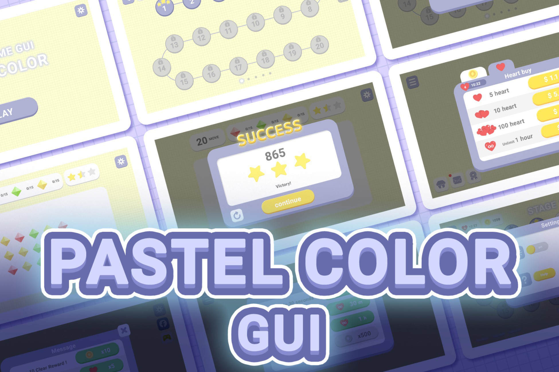Simple Game UI Pastel Color 2D GUI Unity Asset Store Simple Game UI Pastel Color 2D GUI Unity Asset Store