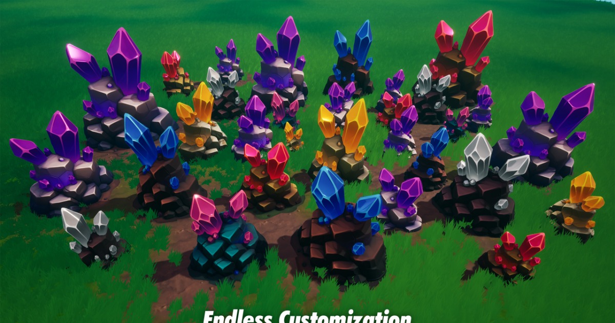 Emberores - 36 Stylized Ore Pack | 3D Props | Unity Asset Store