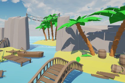 3D Low Poly Environment Tropical