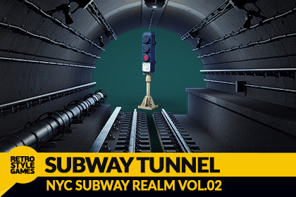 Subway Tunnel 3D Model Modular Underground Metro HDRP