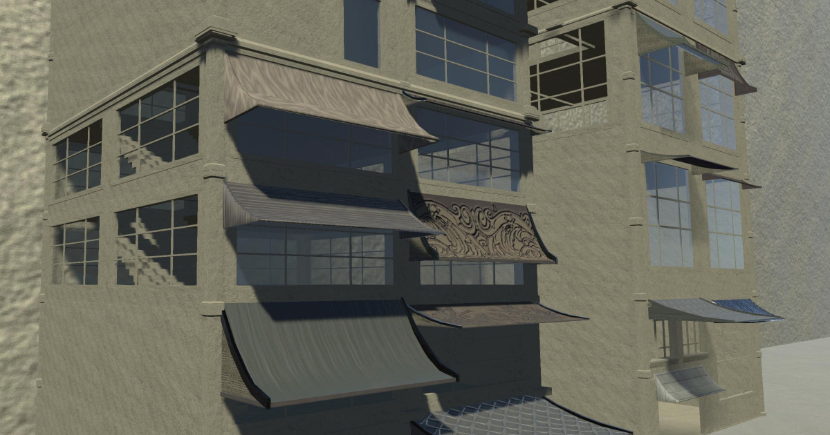 OWA Window Awnings 02 | 3D Exterior | Unity Asset Store
