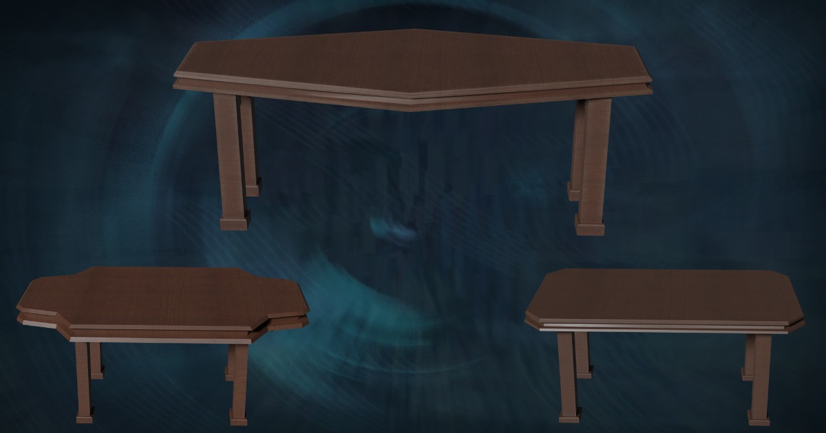 Deco Tables Wood Style NovaOneLine Lot 1 N4-6 Group 02- Low | 3D ...