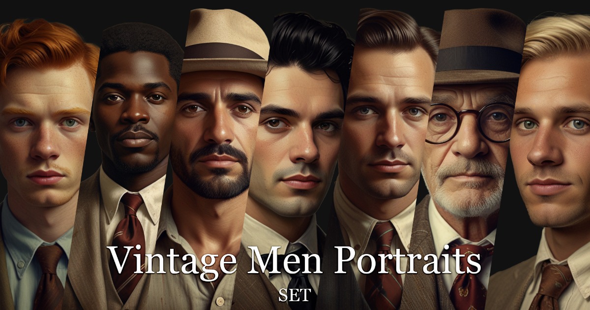 Men In Unity Graphics Vintage Men Portraits | 2D Characters | Unity Asset Store