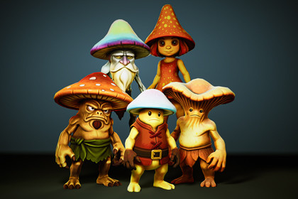 Mushrooms Pack - Game ready characters