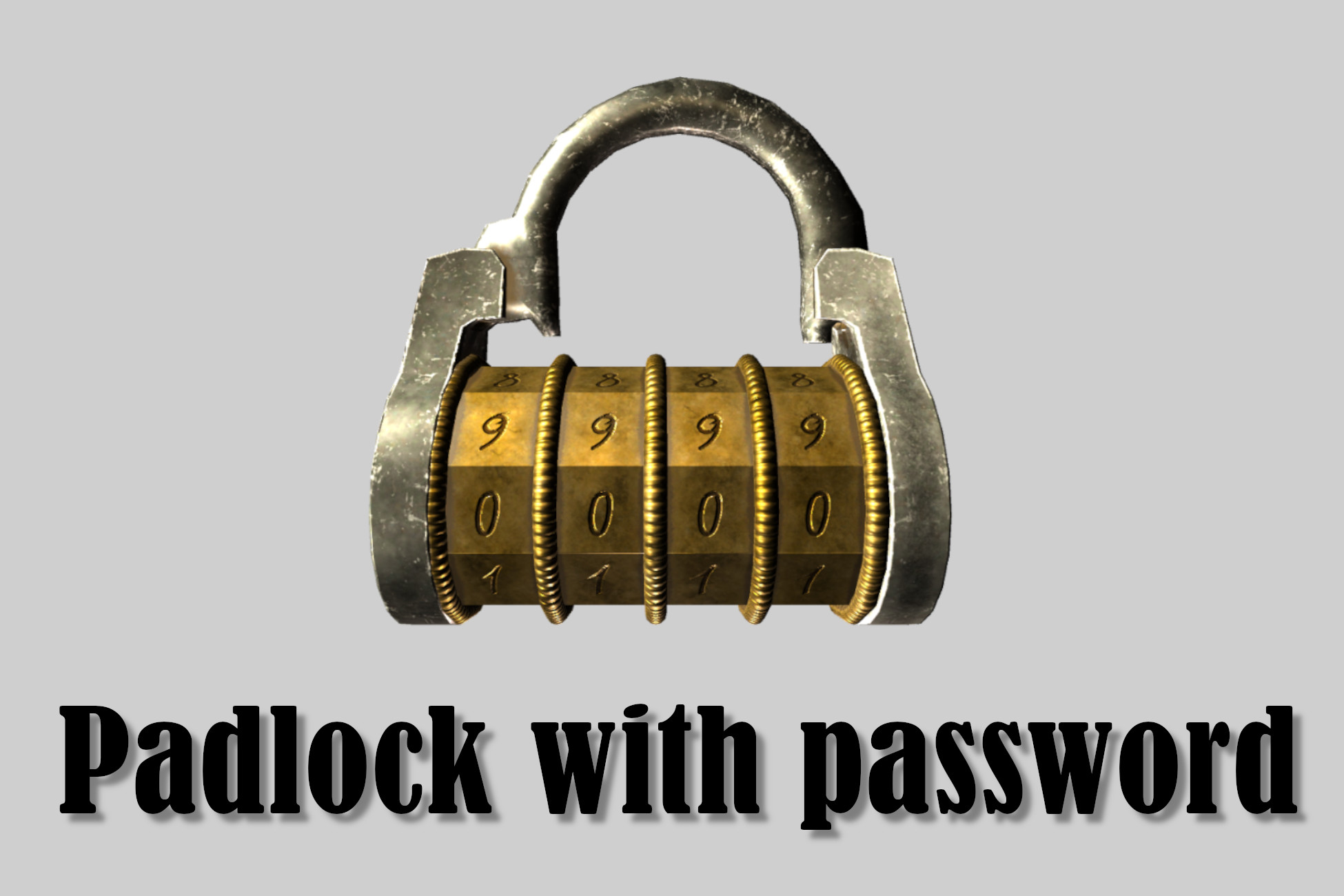Padlock with password | 3D Interior | Unity Asset Store