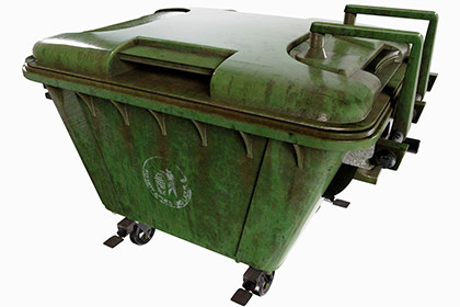 Old Dirty Dustbin URP and HDRP Textures