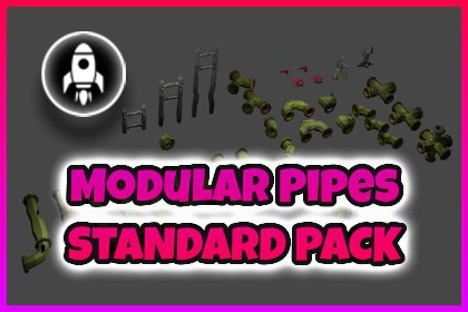 LowPoly Modular Pipes Standard Pack