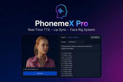PhonemeX Pro – Offline TTS, Lip-Sync, Avatar & Face Rig System