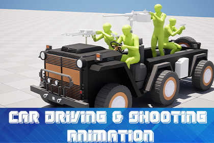 Car Driving & Shooting Animation