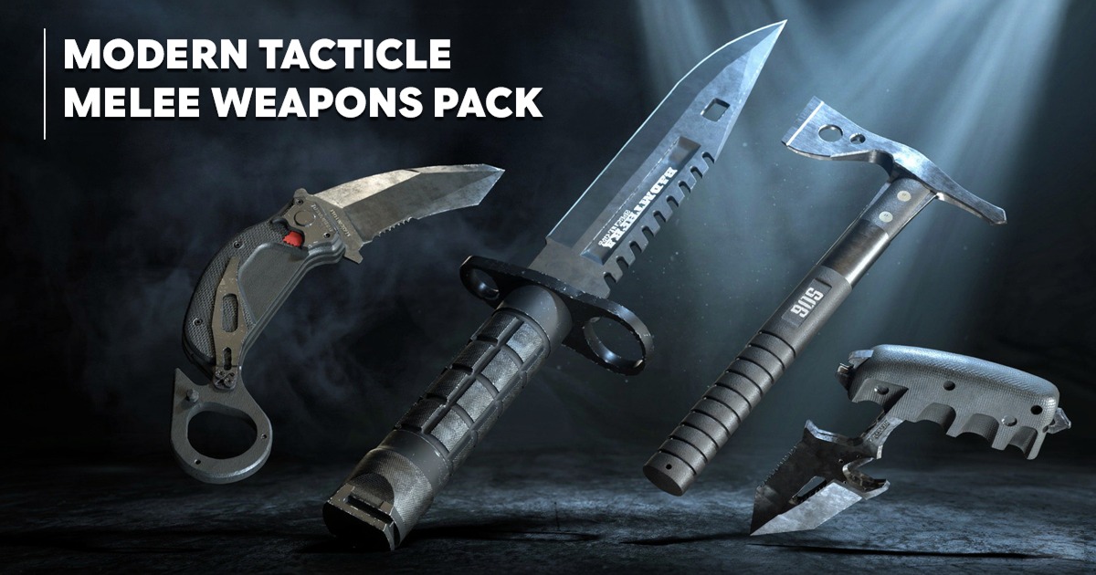 Modern Tactical Melee Weapons Pack | 3D Weapons | Unity Asset Store