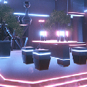 Sci-fi Neon Cyber Room kitbash 2