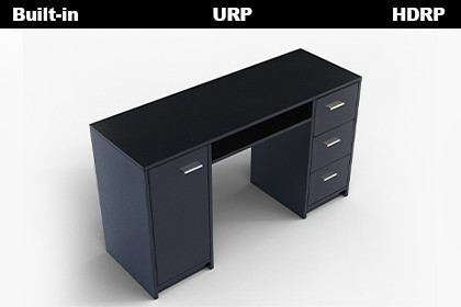 Black Executive PC Table with Storage Office Desk