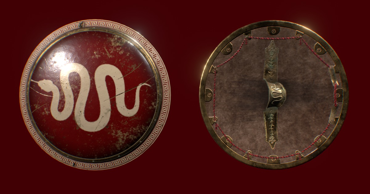 Unity Store Snake Shields Mythology - Snake | 3D Weapons | Unity Asset Store