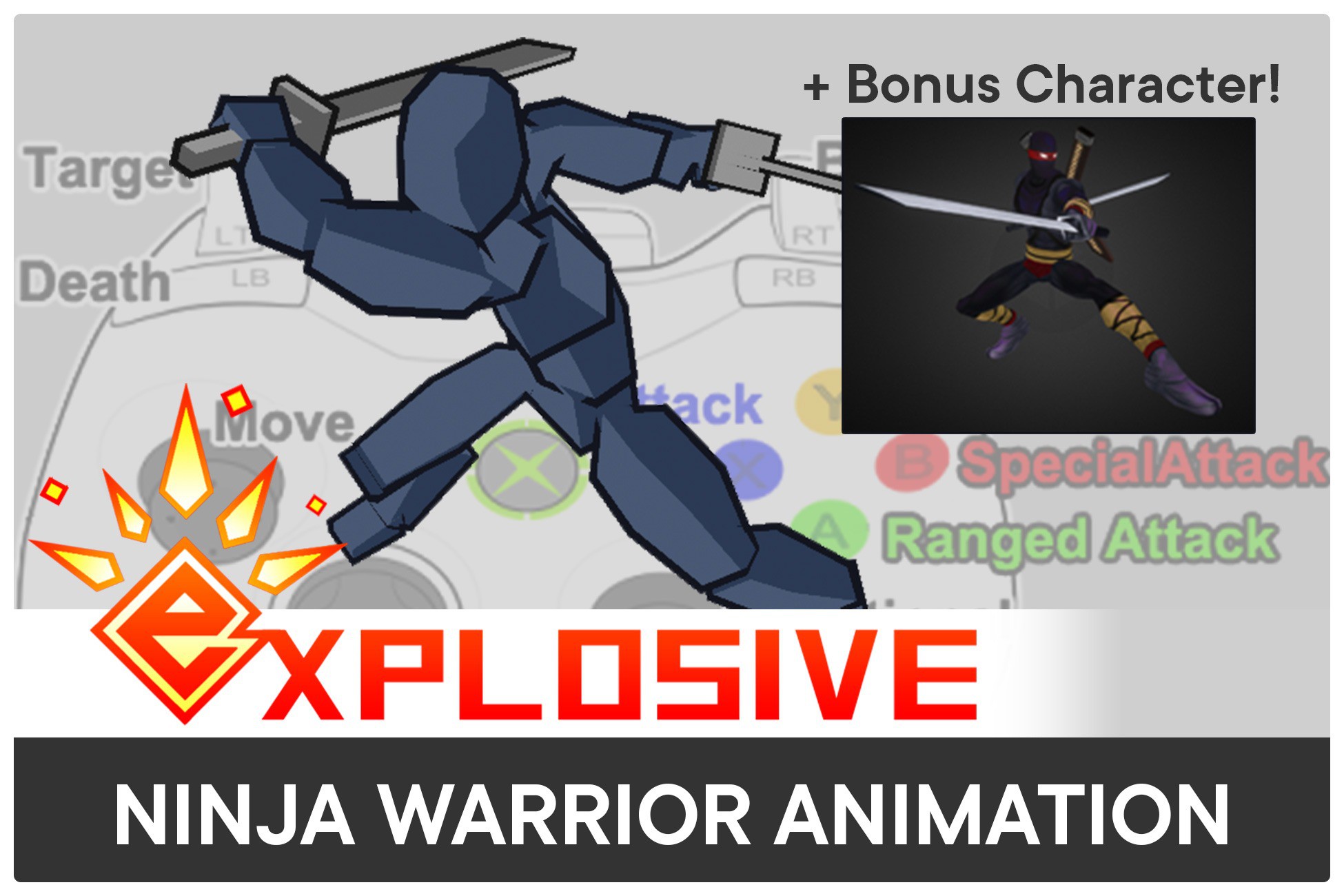 Ninja Warrior Mecanim Animation Pack