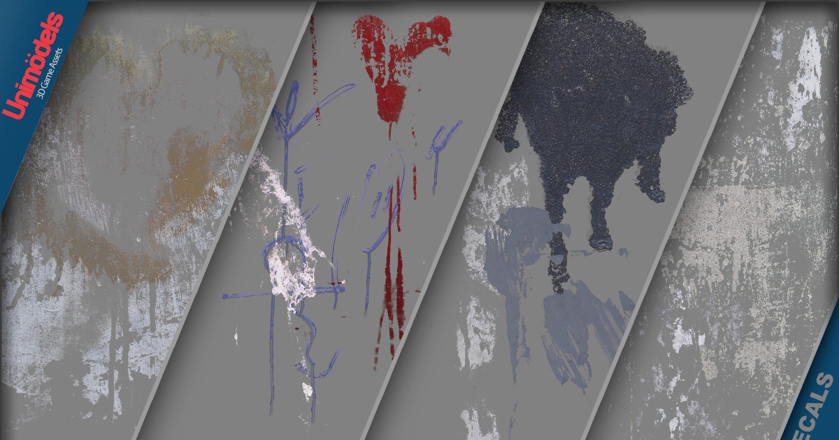 Painted Wall Decals Vol. 2 | 2D Textures & Materials | Unity Asset Store